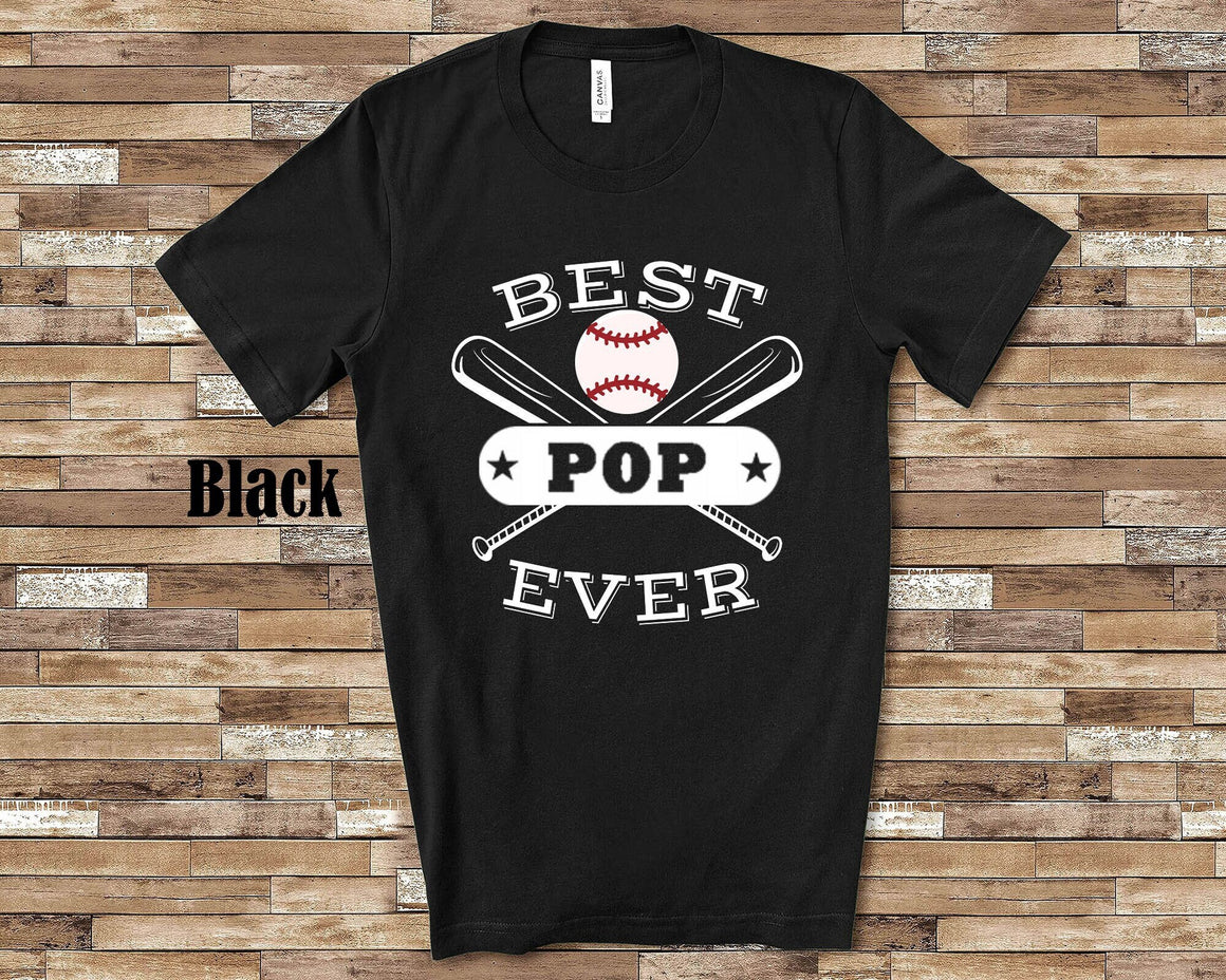 Best Baseball Pop Ever Shirt for Grandpa -  Great for Father's Day, Birthday or Christmas Gift for Grandfather of Baseball Player