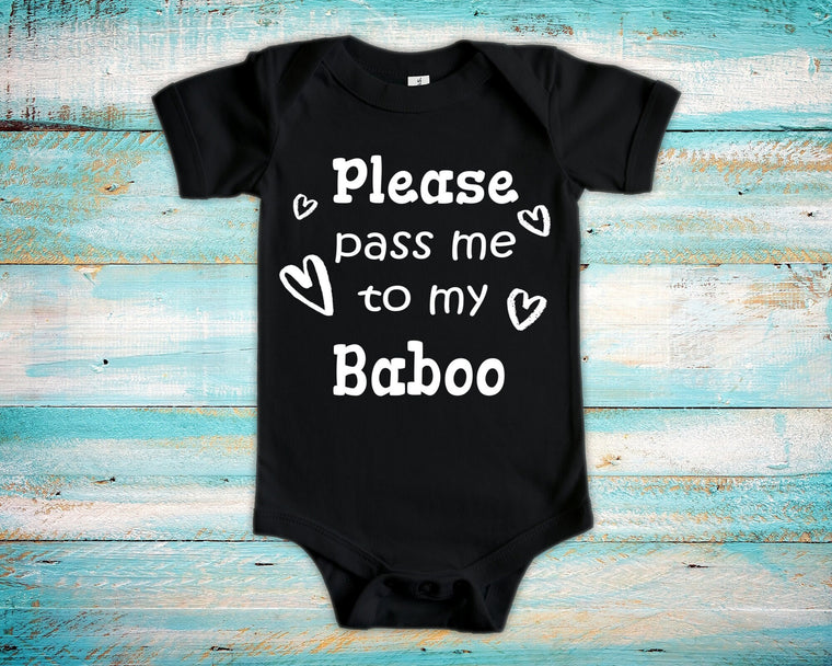Pass Me To Baboo Cute Grandpa Baby Bodysuit, Tshirt or Toddler Shirt Special Grandfather Gift or Pregnancy Announcement