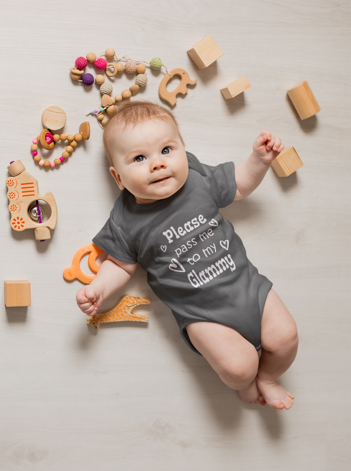 Pass Me To Glammy Cute Grandma Baby Bodysuit, Tshirt or Toddler Shirt Special Grandmother Gift or Pregnancy Announcement