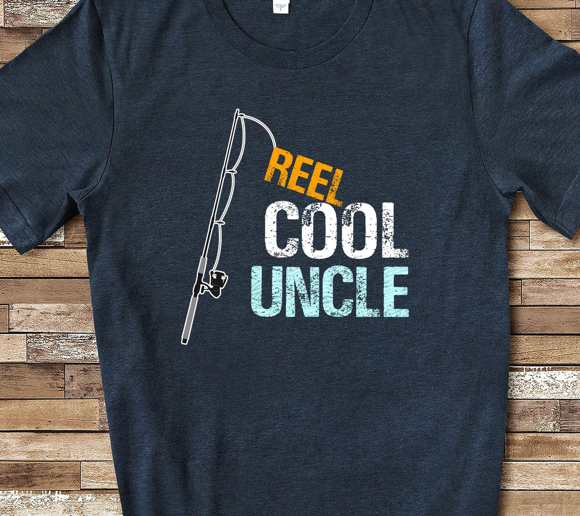 Reel Cool Uncle Shirt Tshirt Uncle Gift from Niece Nephew Birthday Christmas Fathers Day Gifts for Uncle