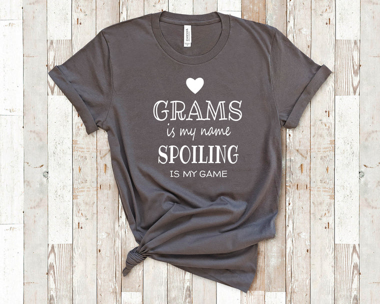 Grams Is My Name Grandma Tshirt, Long Sleeve and Sweatshirt Special Grandmother Gift Idea for Mother's Day, Birthday, Christmas or Pregnancy Reveal Announcement