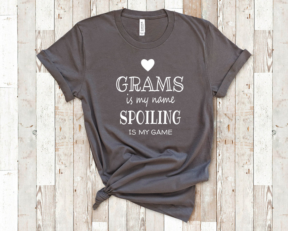 Grams Is My Name Grandma Tshirt, Long Sleeve and Sweatshirt Special Grandmother Gift Idea for Mother's Day, Birthday, Christmas or Pregnancy Reveal Announcement