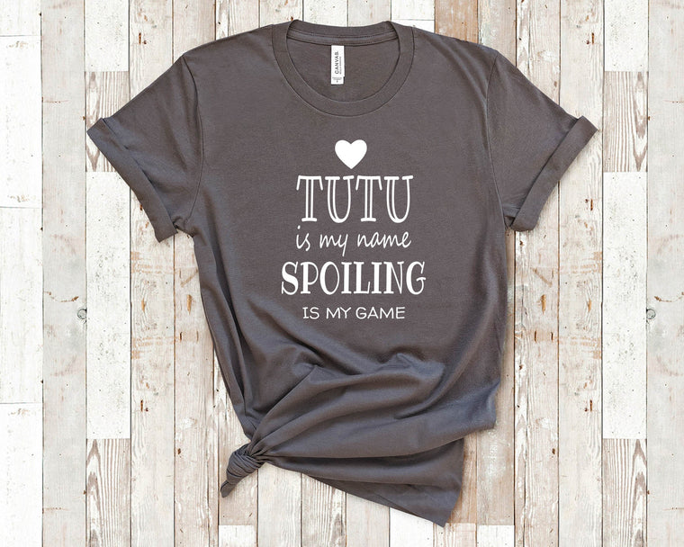 Tutu Is My Name Grandma Tshirt Hawaii Hawaiian Grandmother Gift Idea for Mother's Day, Birthday, Christmas or Pregnancy Reveal Announcement