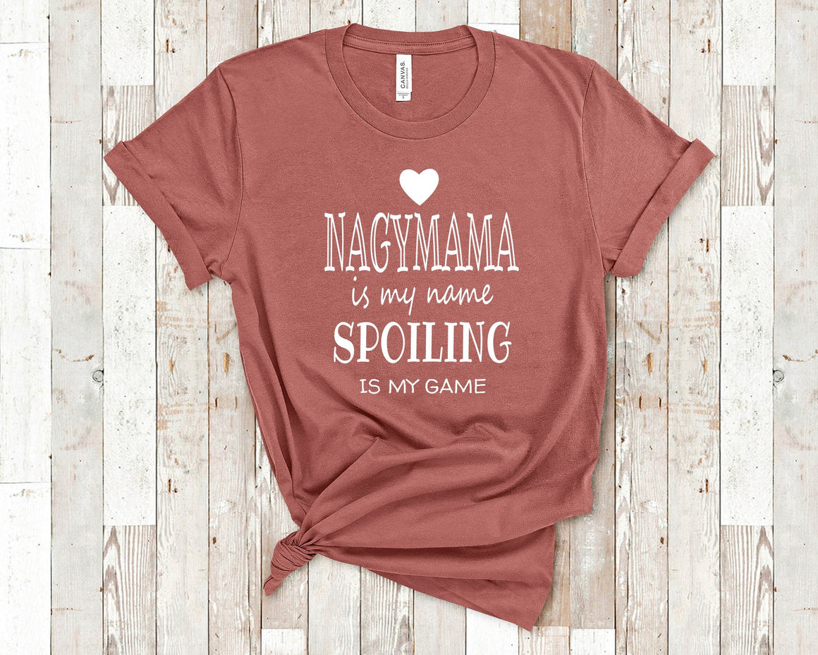 Nagymama Is My Name Grandma Tshirt Hungarian Grandmother Gift Idea for Mother's Day, Birthday, Christmas or Pregnancy Reveal Announcement