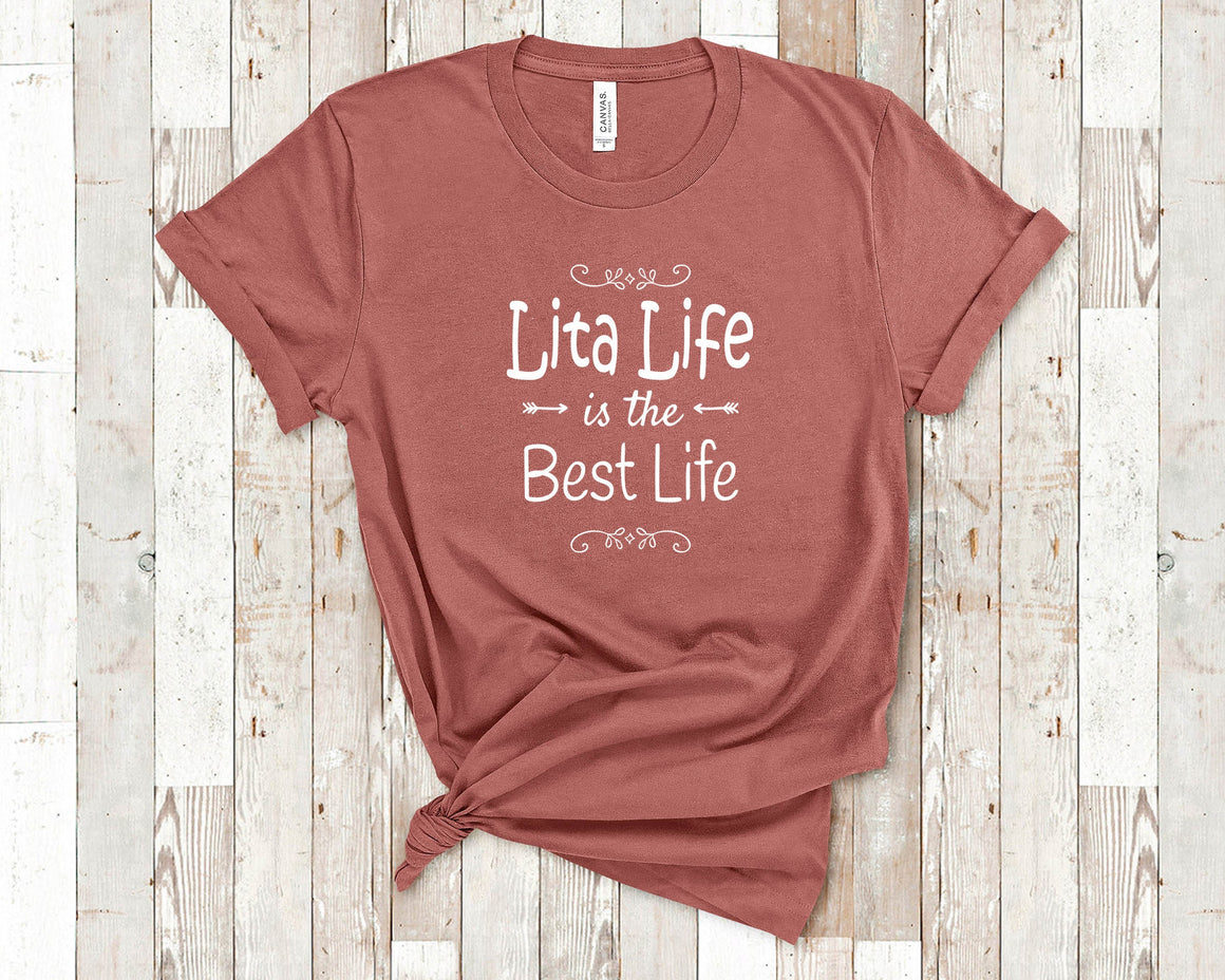 Lita Life Is The Best Life Lita Tshirt, Long Sleeve Shirt and Sweatshirt for Spain Mexico Spanish or Mexican Grandmother Lita Birthday Christmas Mothers Day Gift