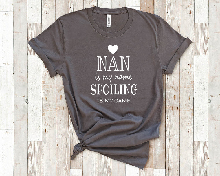 Nan Is My Name Grandma Tshirt Special Grandmother Gift Idea for Mother's Day, Birthday, Christmas or Pregnancy Reveal Announcement