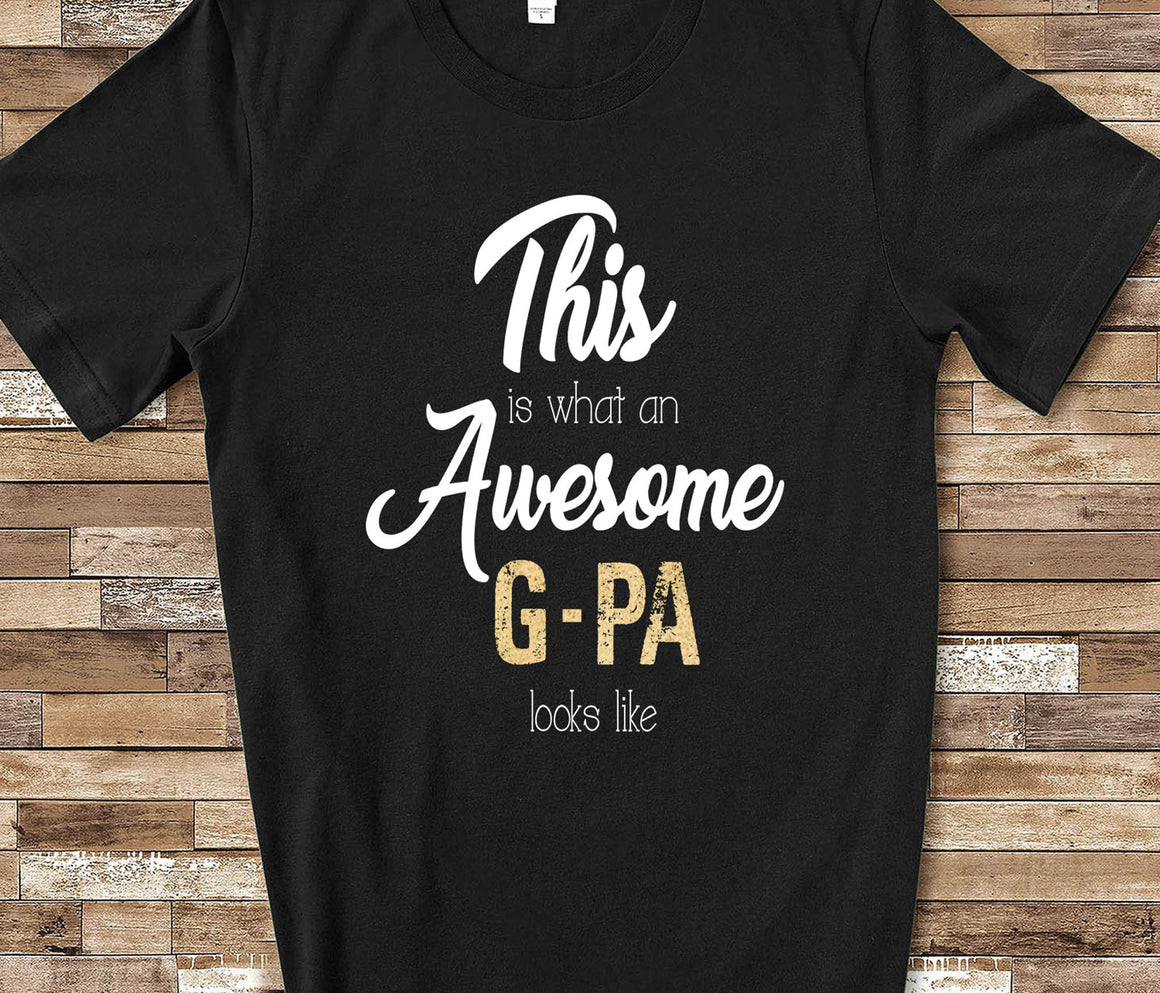 Awesome G-Pa Shirt Tshirt G-Pa Gift from Granddaughter Grandson Fathers Day Birthday Christmas Grandparent Gifts for G-Pa