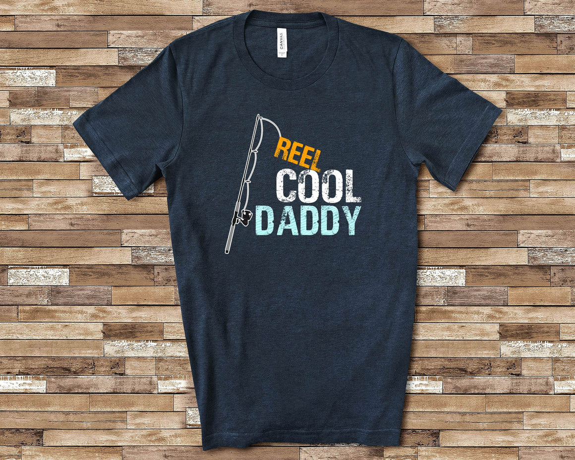 Reel Cool Daddy Tshirt Father Shirt Husband Present Gift Fathers Day Birthday Christmas Gifts for Daddy Tee