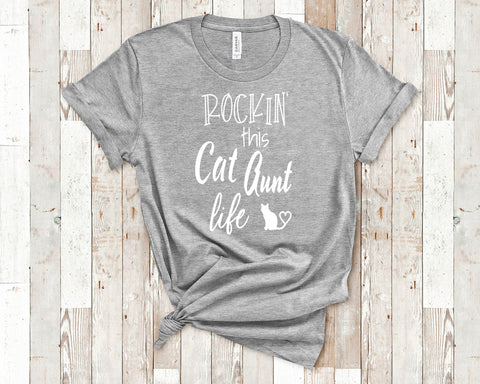 Rockin This Cat Aunt Life Tshirt Cat Aunt Gift for Cat Aunts - Rockin Life Funny Cat Aunt Gifts for Cat Aunts