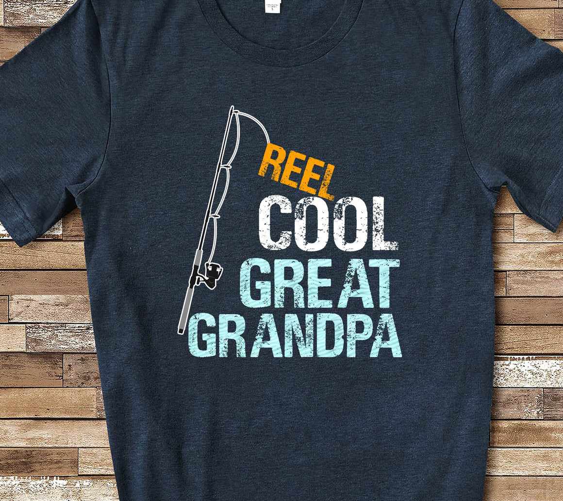 Reel Cool Great Grandpa Shirt Tshirt Great Grandpa Gift from Granddaughter Grandson Birthday Christmas Fathers Day Gifts for Great Grandpa