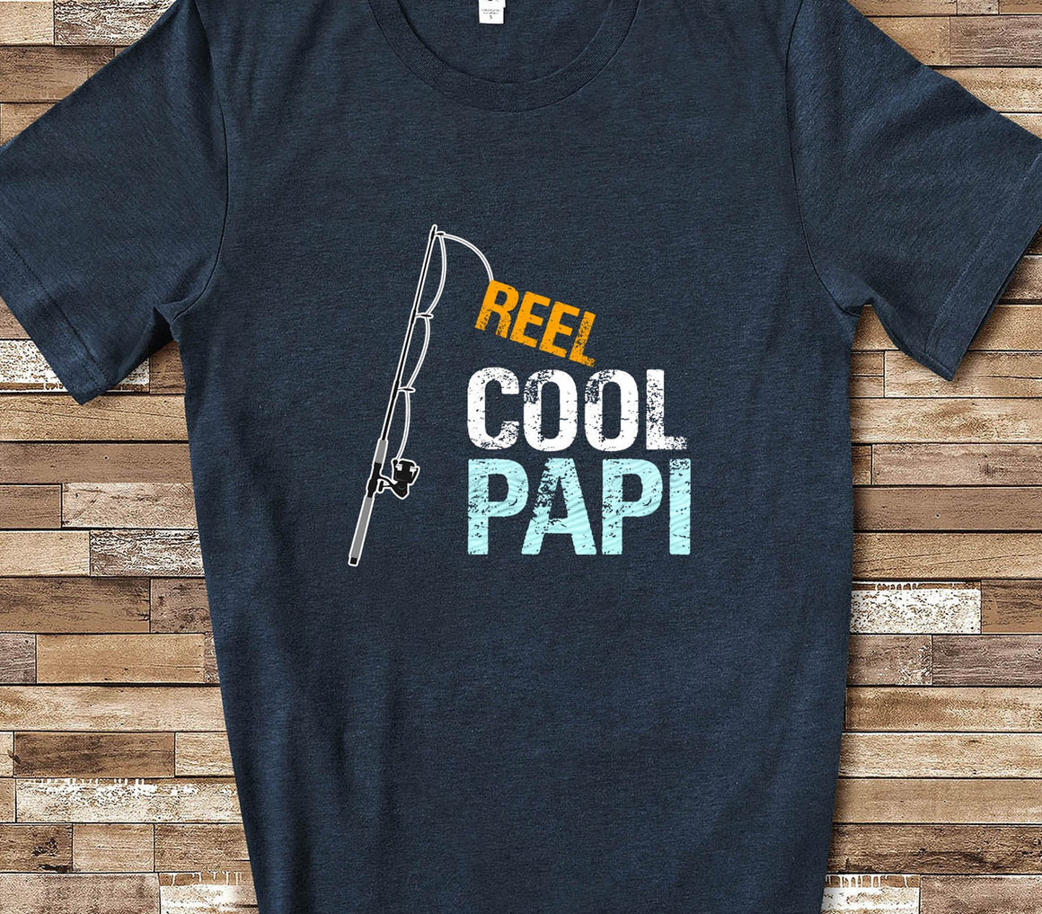 Reel Cool Papi Shirt Tshirt Papi Gift from Granddaughter Grandson Birthday Christmas Fathers Day Gifts for Papi