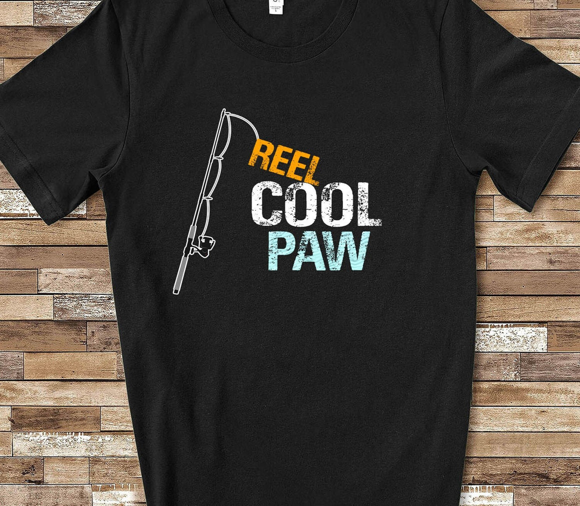 Reel Cool Paw Shirt Tshirt Paw Gift from Granddaughter Grandson Birthday Fathers Day Christmas Grandparent Gifts for Paw