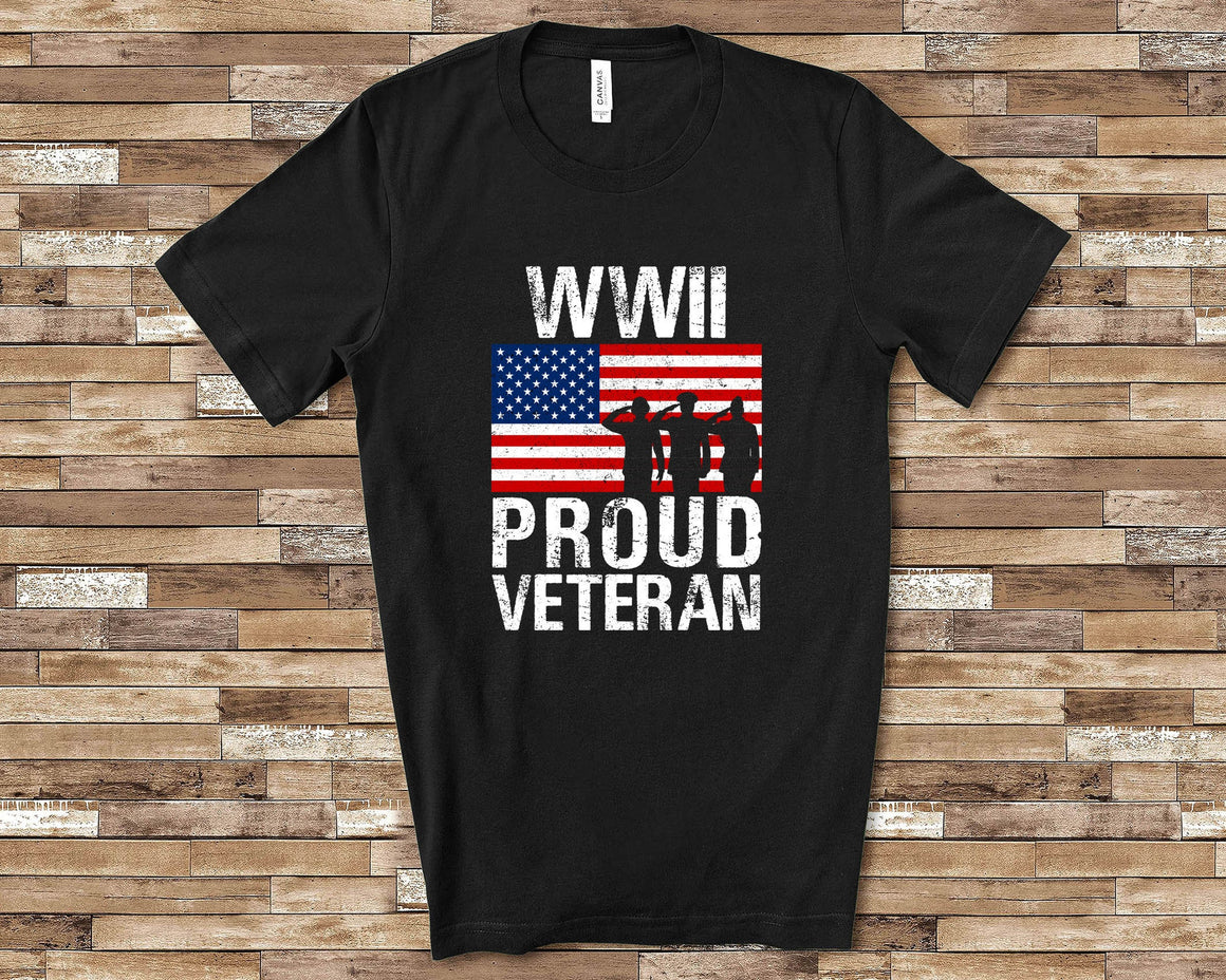 Proud World War II Veteran Shirt Veteran Gift for Military Vet Men Women Combat Veteran Great for Veterans Day Shirt or Memorial Day Shirt