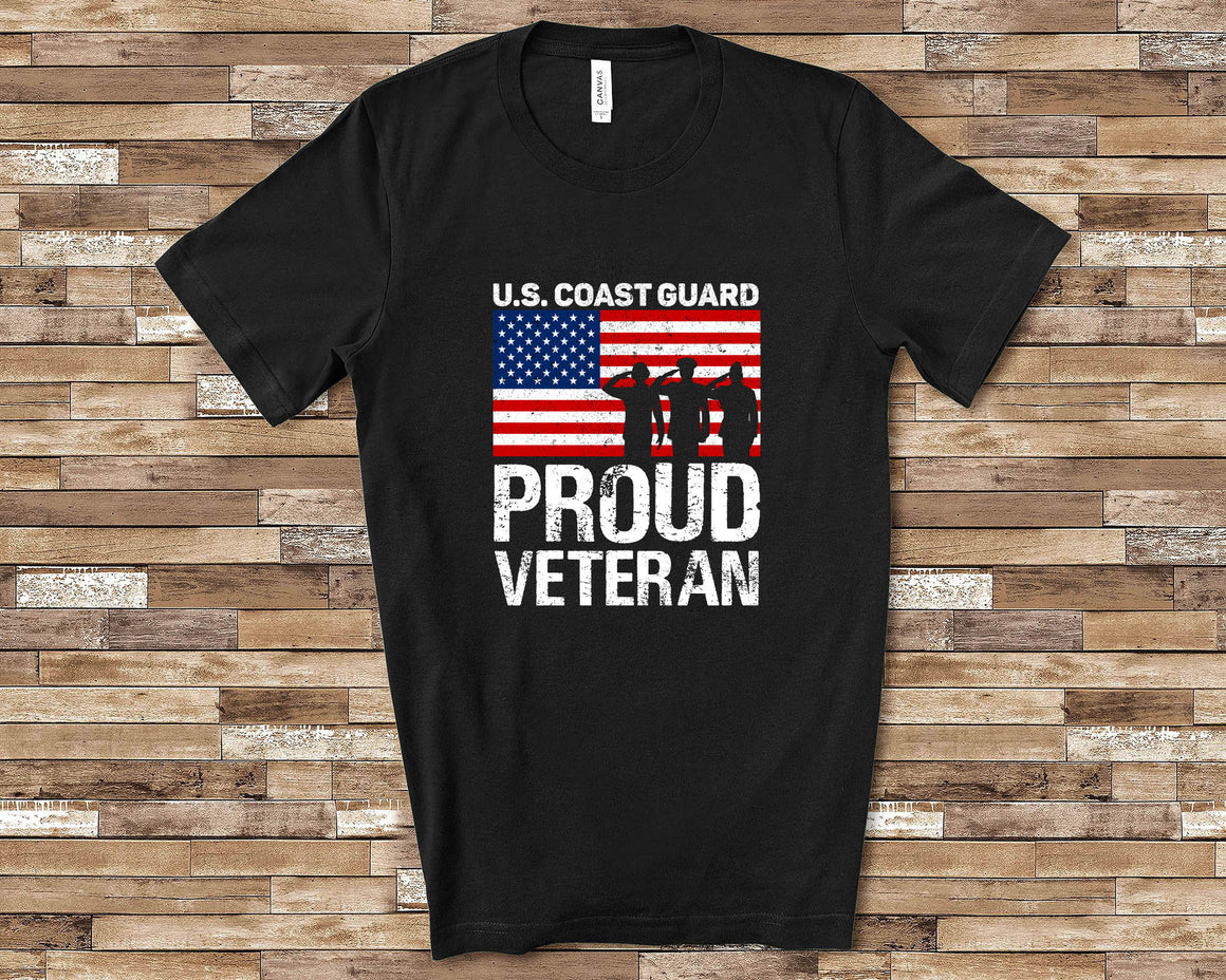 Proud Veteran US Coast Guard Patriotic Shirt - Great for 4th of July
