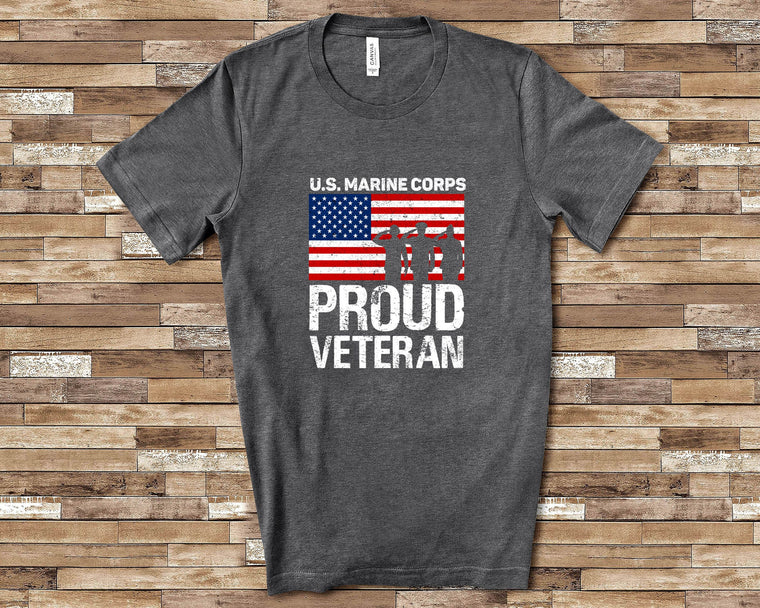 Proud Veteran US Marines Patriotic Shirt - Great for 4th of July