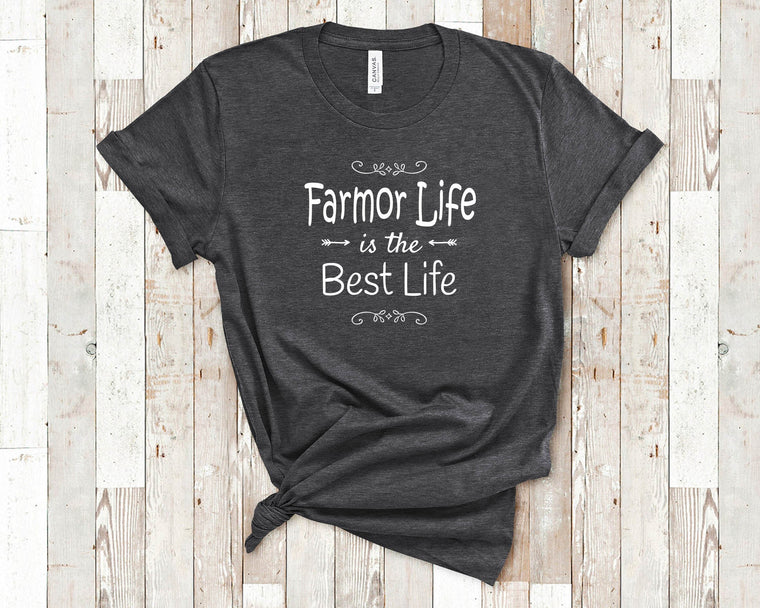 Farmor Life Is The Best Life Farmor Tshirt, Long Sleeve Shirt and Sweatshirt Gifts for Holland Norway Sweden Danish Norwegian or Swedish Grandmother Birthday Christmas Present
