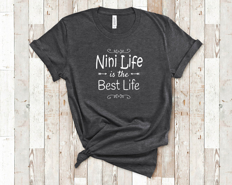 Nini Life Is The Best Life Nini Tshirt, Long Sleeved Shirt and Sweatshirt for  Grandmother Nini Birthday Christmas Mothers Day Gift