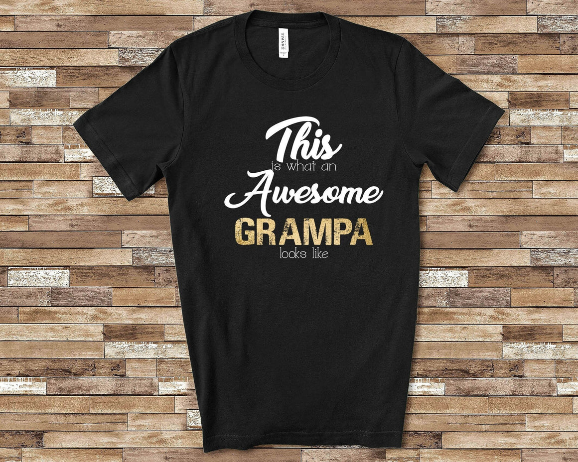 Awesome Grampa Shirt T-shirt Grampa Gift from Granddaughter Grandson Fathers Day Birthday Christmas Grandparent Gifts for Grampa