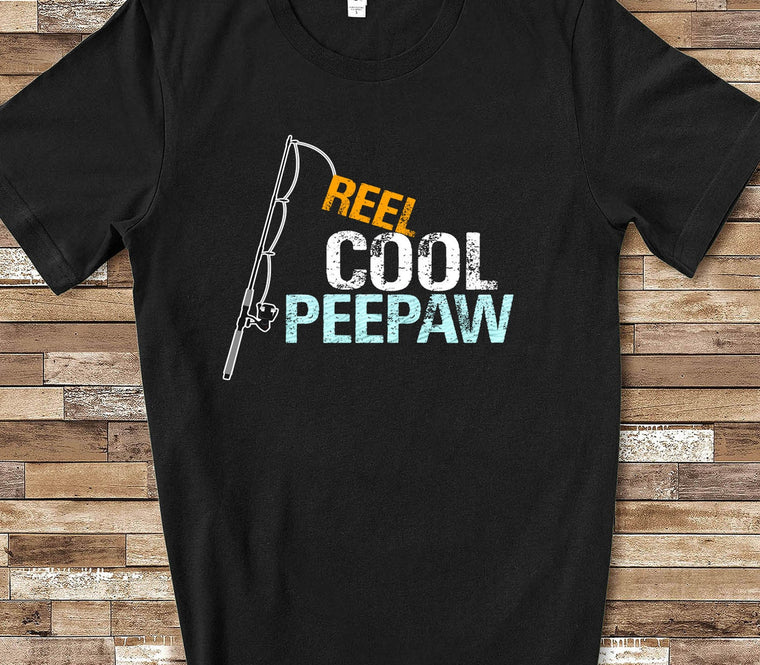 Reel Cool Peepaw Shirt Tshirt Peepaw Gift from Granddaughter Grandson Birthday Fathers Day Christmas Grandparent Gifts for Peepaw