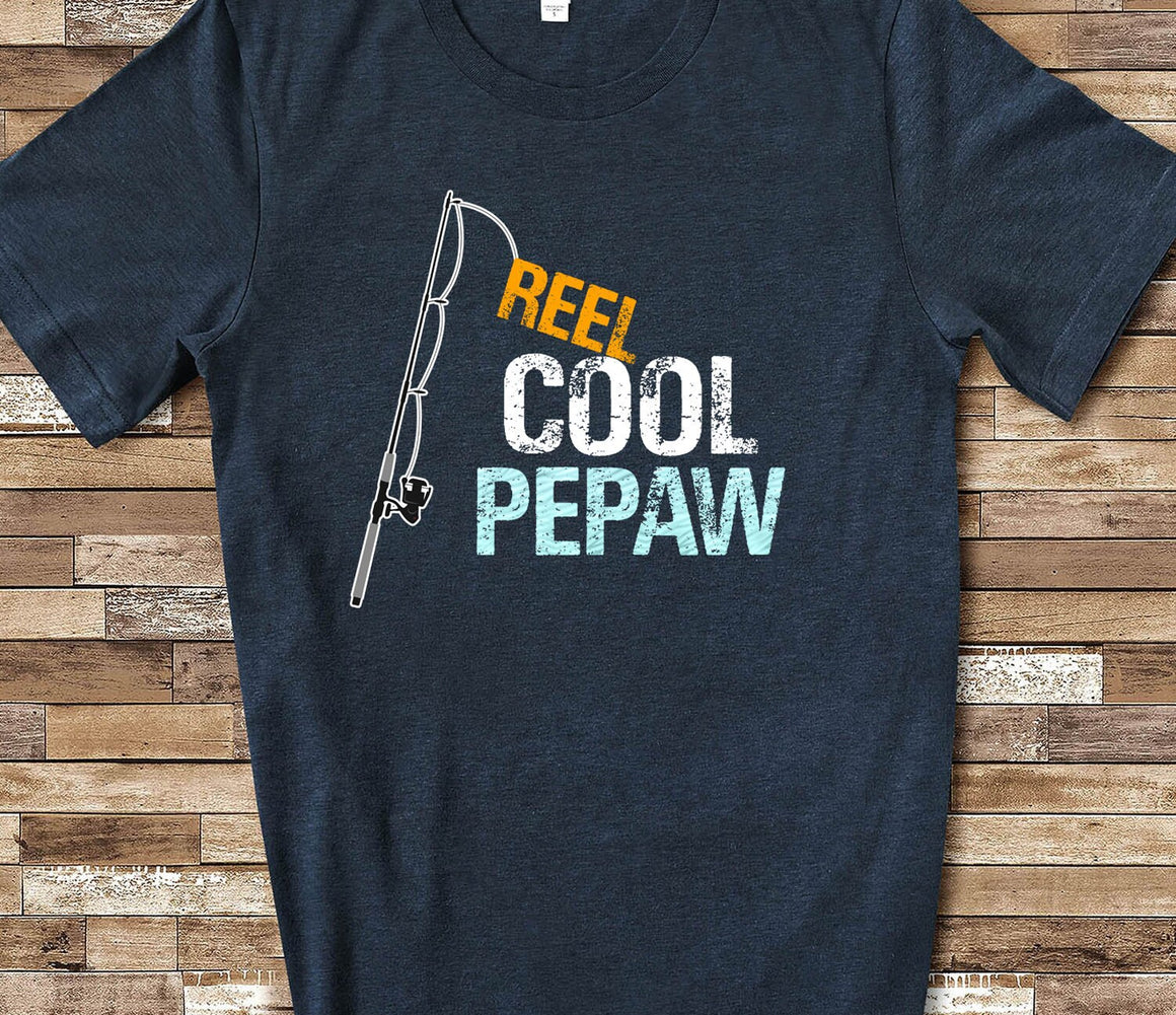 Reel Cool Pepaw Shirt Tshirt Pepaw Gift from Granddaughter Grandson Birthday Fathers Day Grandparent Gifts for Pepaw