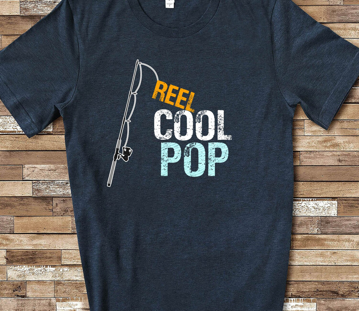 Reel Cool Pop Shirt Tshirt Pop Gift from Granddaughter Grandson Birthday Fathers Day Grandparent Gifts for Pop