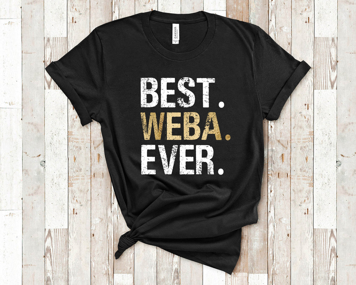 Best Weba Ever Grandma Tshirt, Long Sleeve Shirt and Sweatshirt Gift for Grandmother - Unique Idea for Mothers Day Birthday Christmas or Grandparent Gifts