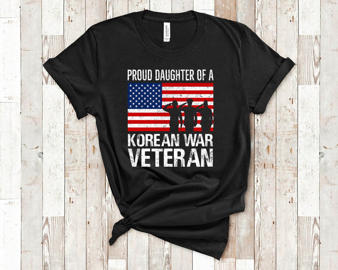 Proud Daughter of a Korean War Veteran Family Shirt for Father Daughter Matching Memorial Day or Veterans Day Tshirt