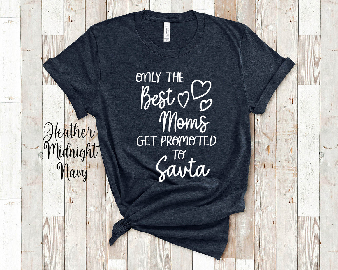 The Best Moms Get Promoted To Savta for Hebrew Israeli Jewish Grandma - Birthday Mother's Day Christmas Gift for Grandmother
