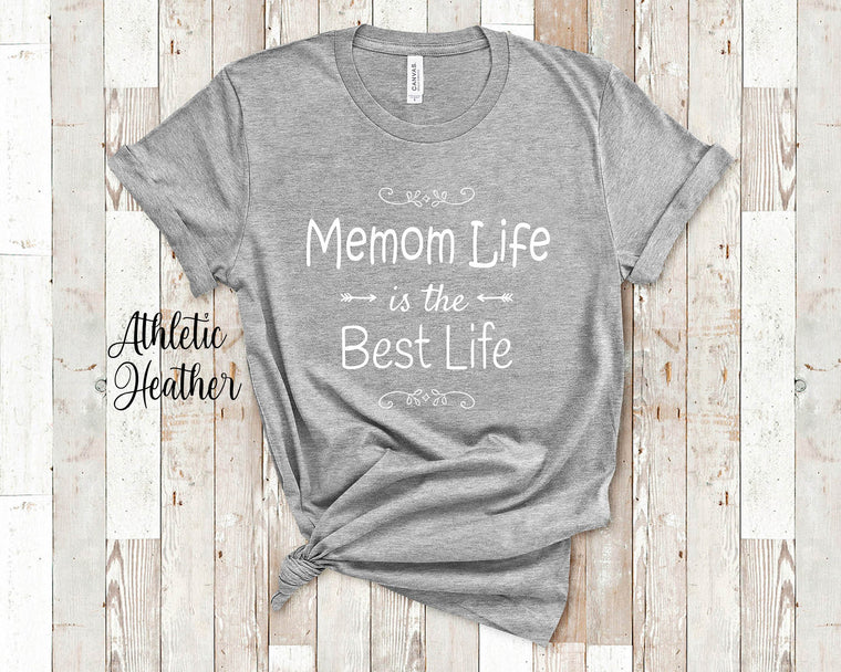 Memom Life Is The Best Grandma Tshirt, Long Sleeve Shirt and Sweatshirt for Special Grandmother Gift Idea for Mother's Day, Birthday, Christmas or Pregnancy Reveal Announcement