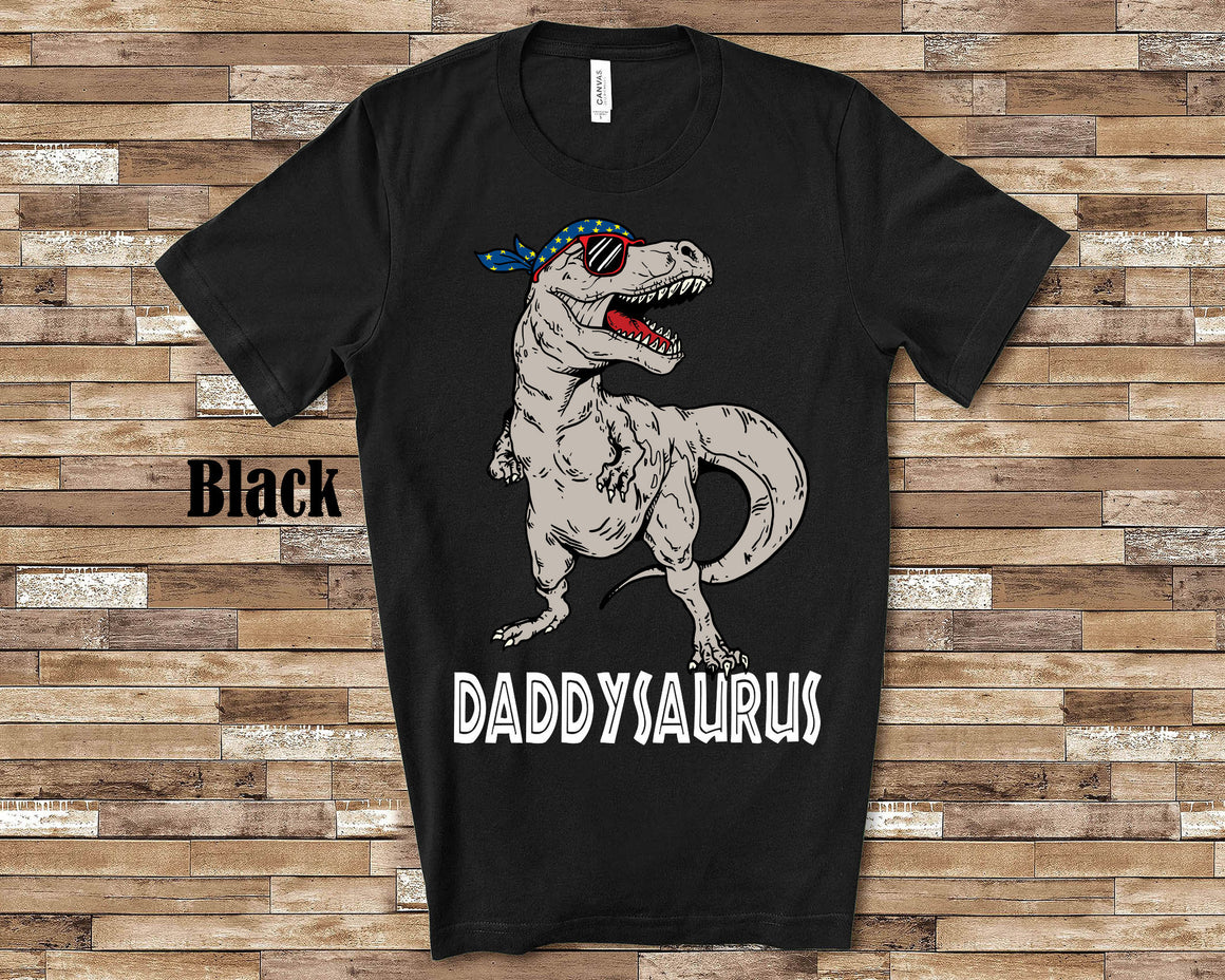 Daddysaurus Tyrannosaurus Rex Dinosaur Father Tshirt - Unique Christmas Birthday Father's Day Gift for Daddy