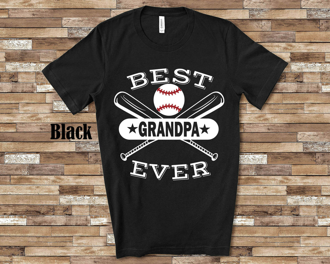 Best Baseball Grandpa Shirt -  Great for Father's Day, Birthday or Christmas Gift for Grandfather of Grandson Ball Player