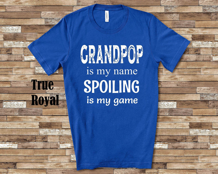 Grandpop Is My Name Grandpa Tshirt Special Grandfather Gift Idea for Father's Day, Birthday, Christmas or Pregnancy Reveal Announcement