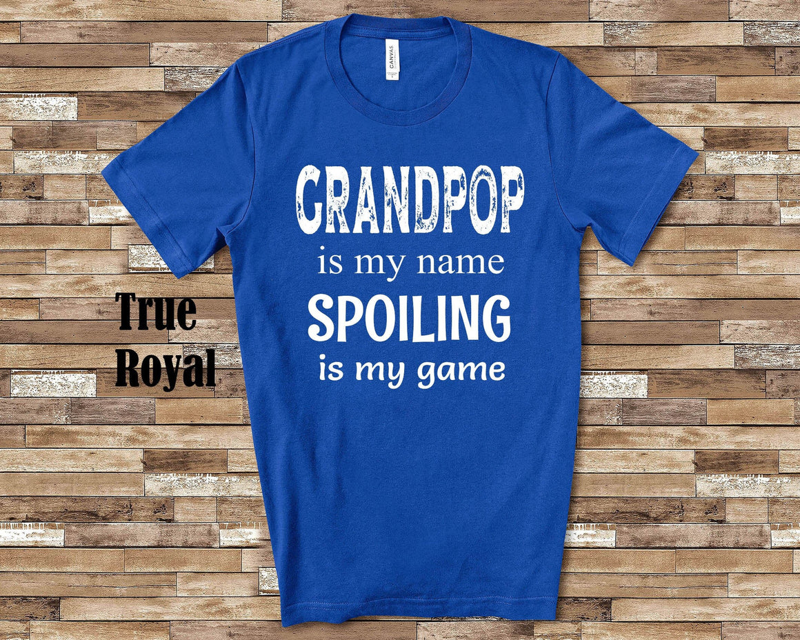 Grandpop Is My Name Grandpa Tshirt Special Grandfather Gift Idea for Father's Day, Birthday, Christmas or Pregnancy Reveal Announcement