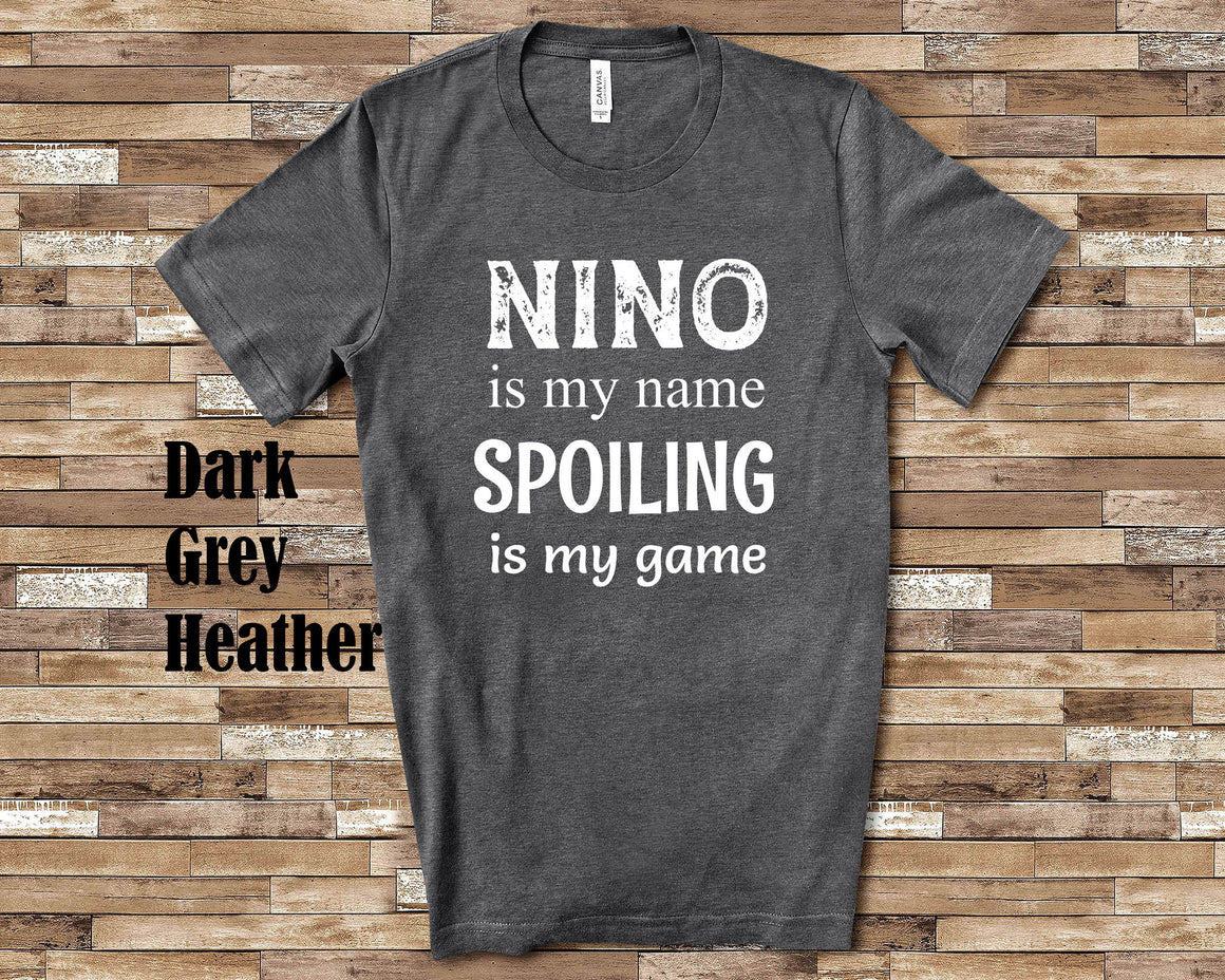 Nino Is My Name Godfather Tshirt Mexican Spanish Godfather Gift Idea for Father's Day, Birthday, Christmas Pregnancy Reveal Announcement
