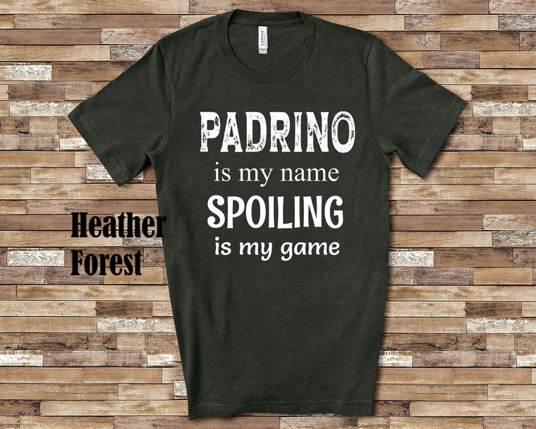 Padrino Is My Name Tshirt Special Godfather Gift Idea for Father's Day, Birthday, Christmas or Pregnancy Reveal Announcement