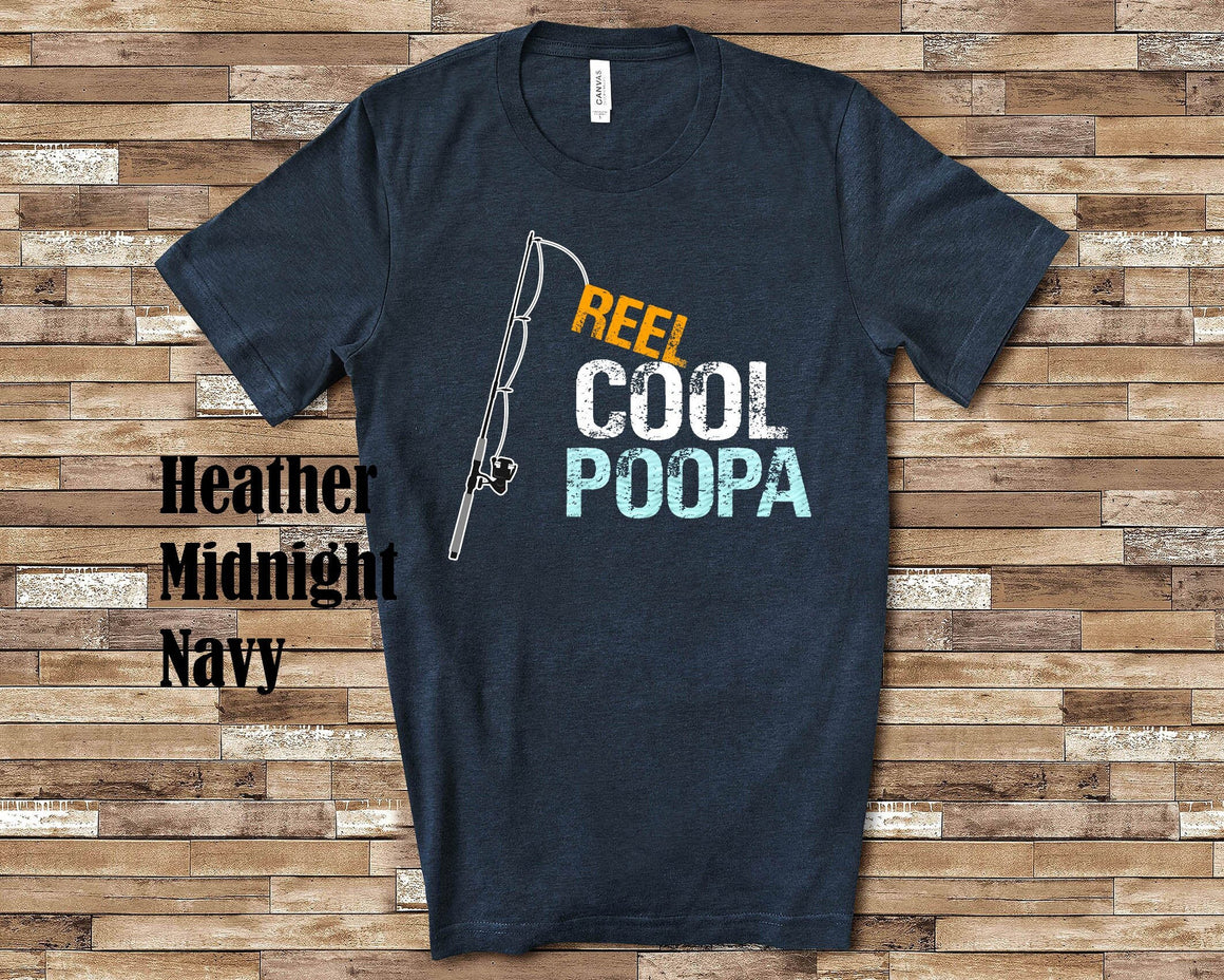 Reel Cool Poopa Shirt Tshirt Poopa Gift from Granddaughter Grandson Birthday Fathers Day Grandparent Gifts for Poopa
