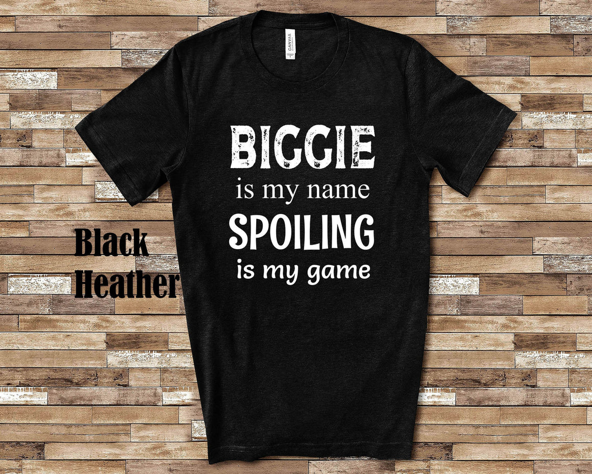 Biggie Is My Name Grandpa Tshirt Spanish Latino Grandfather Gift Idea for Father's Day, Birthday, Christmas or Pregnancy Reveal Announcement