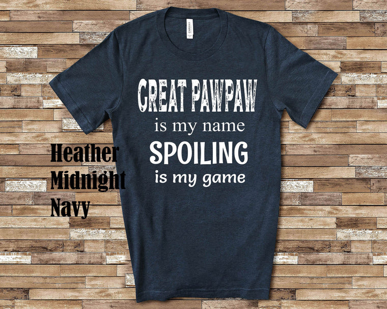 Great Pawpaw Is My Name Grandpa Tshirt Special Grandfather Gift Idea for Father's Day, Birthday, Christmas or Pregnancy Reveal Announcement