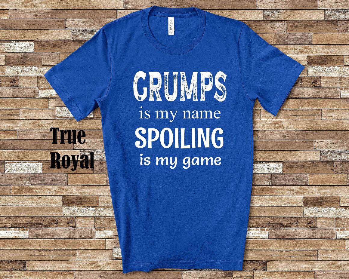 Grumps Is My Name Grandpa Tshirt Special Grandfather Gift Idea for Father's Day, Birthday, Christmas or Pregnancy Reveal Announcement