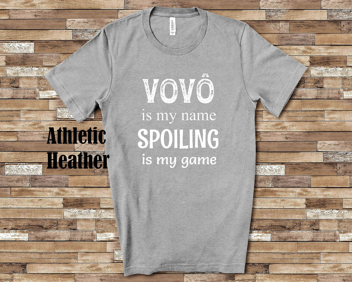 Vovô Is My Name Grandpa Tshirt Special Grandfather Gift Idea for Father's Day, Birthday, Christmas or Pregnancy Reveal Announcement