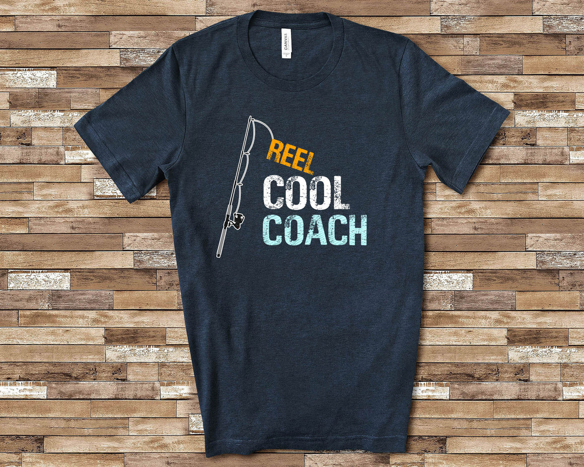 Reel Cool Coach Tshirt for Grandfather Birthday Christmas Fathers Day Gifts from Granddaughter Grandson or Coaches Appreciation