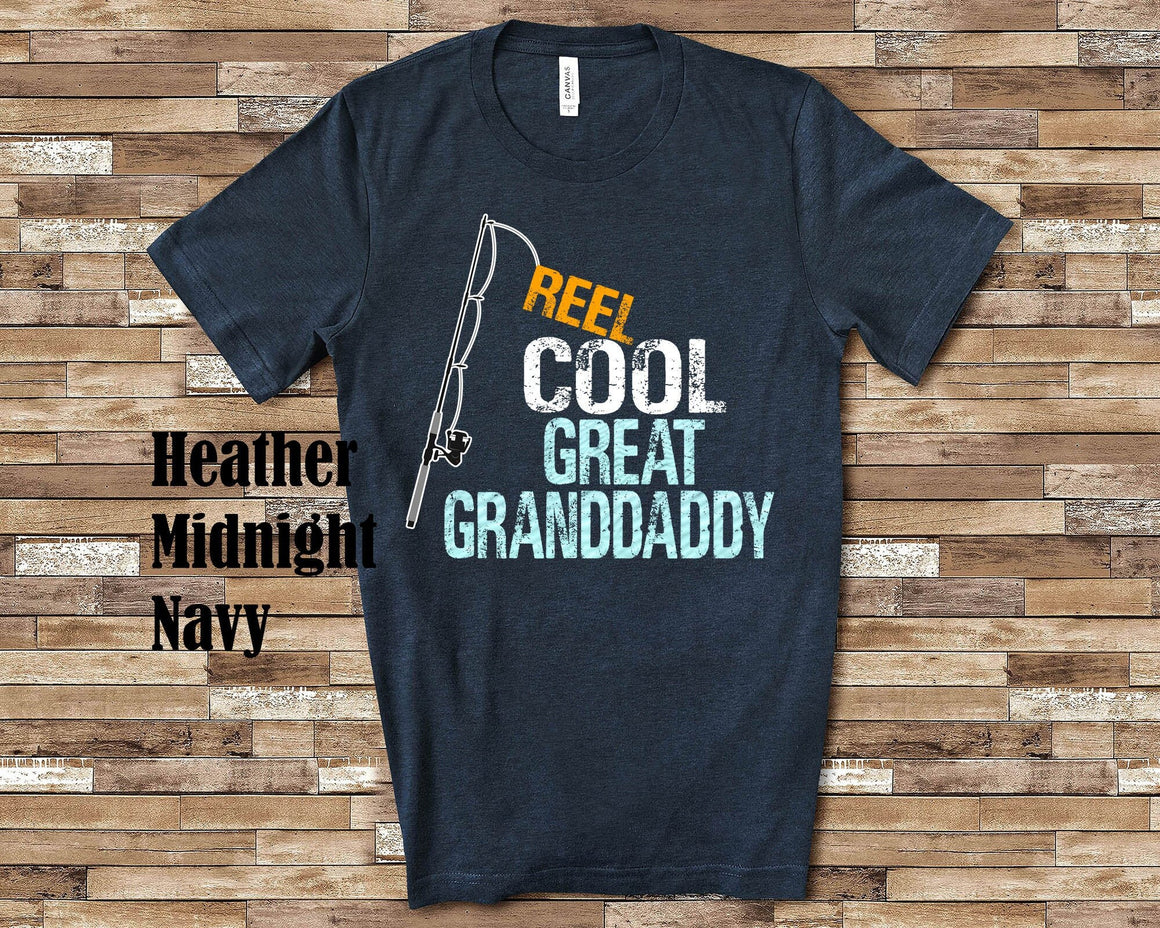 Reel Cool Great Granddaddy Shirt Great Grandpa Gift from Granddaughter Grandson Birthday Christmas Fathers Day Gifts for Great Granddad