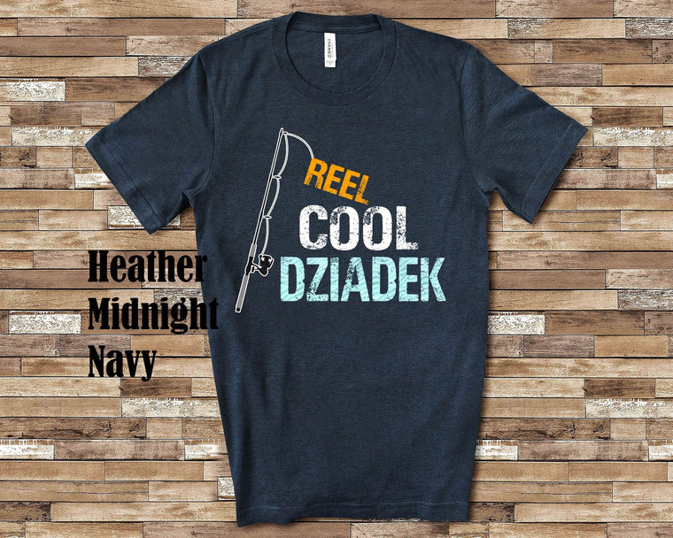 Reel Cool Dziadek Shirt Tshirt Gift from Granddaughter Grandson Birthday Christmas Fathers Day Gifts for Polish Grandfather