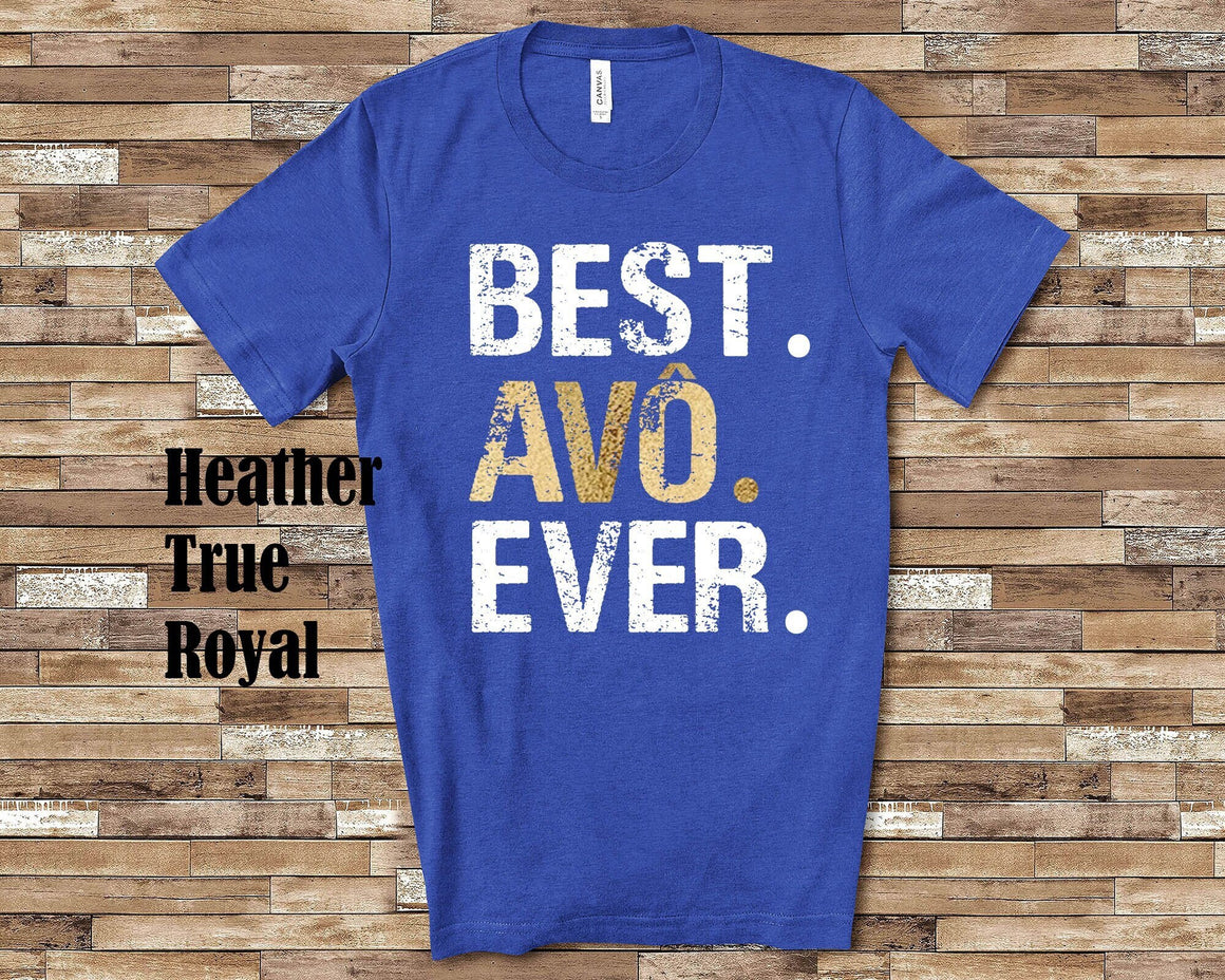 Best Avo Ever Grandpa Tshirt Gift for Grandfather - Unique Idea for Father's Day Birthday Christmas or Grandparent Gifts