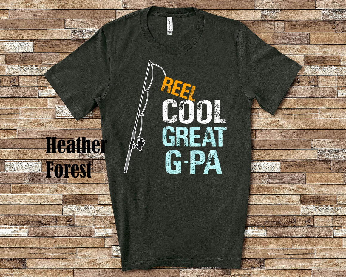 Reel Cool Great G-Pa Shirt Tshirt Great G-Pa Gift from Granddaughter Grandson Birthday Christmas Fathers Day Gifts for Great G-Pa