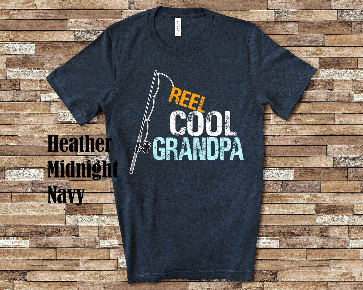 Reel Cool Grandpa Shirt for Funny Grandpa Fishing Gift - Great for Father's Day Gifts, Grandfather Gift, or Gift from Grandkids