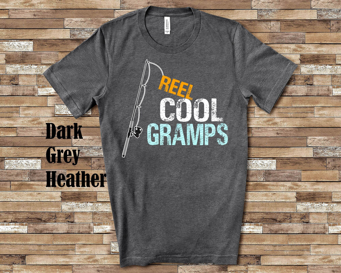 Reel Cool Gramps Shirt Tshirt Gramps Gift from Granddaughter Grandson Birthday Fathers Day Grandparent Gifts for Gramps