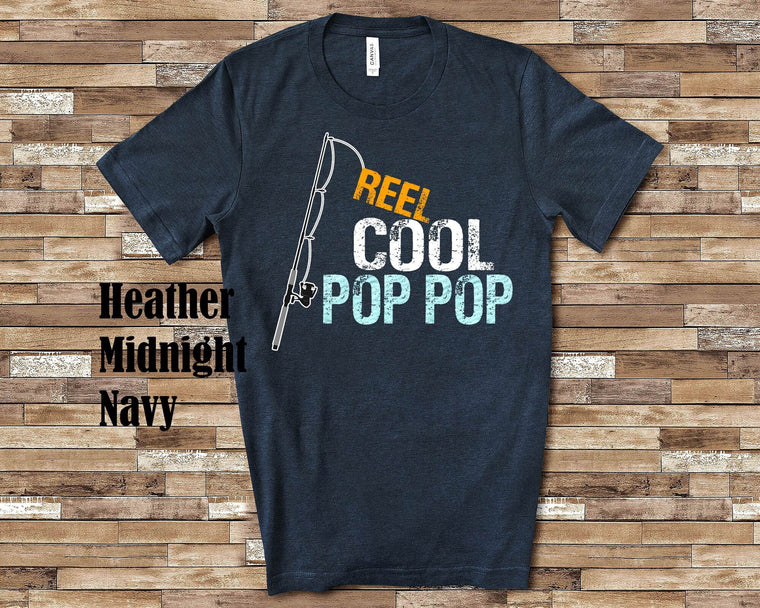 Reel Cool Pop Pop Shirt Tshirt Pop Pop Gift from Granddaughter Grandson Birthday Fathers Day Grandparent Gifts for Pop Pop