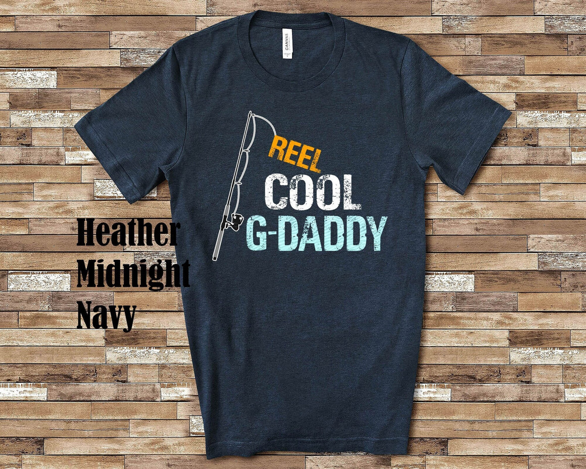 Reel Cool G-Daddy Shirt Tshirt Grandfather Gift from Granddaughter or Grandson for Birthday Christmas Fathers Day or Pregnancy Announcement