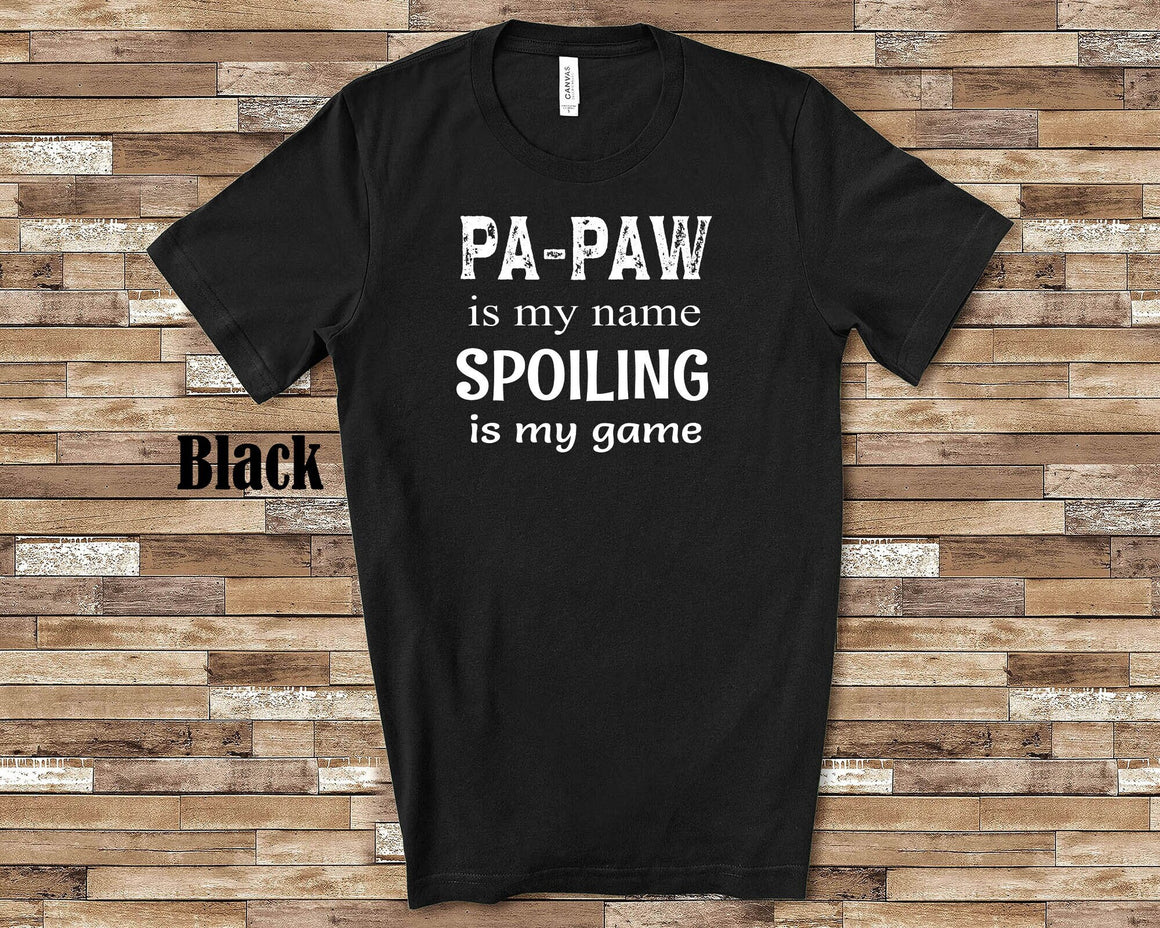 Pa-Paw Is My Name Grandpa Tshirt Special Grandfather Gift Idea for Father's Day, Birthday, Christmas or Pregnancy Reveal Announcement